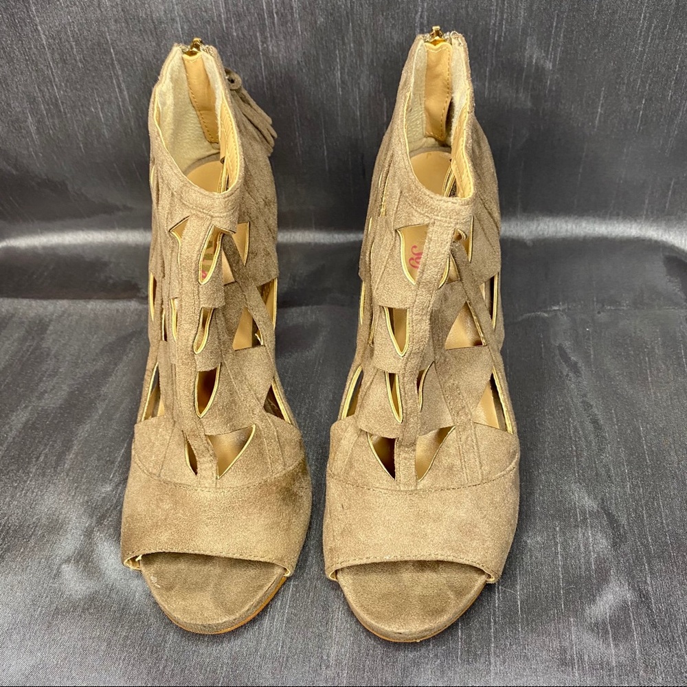 Women’s Peep Toe Heel Sandals Size 8.5 - Picture 3 of 3